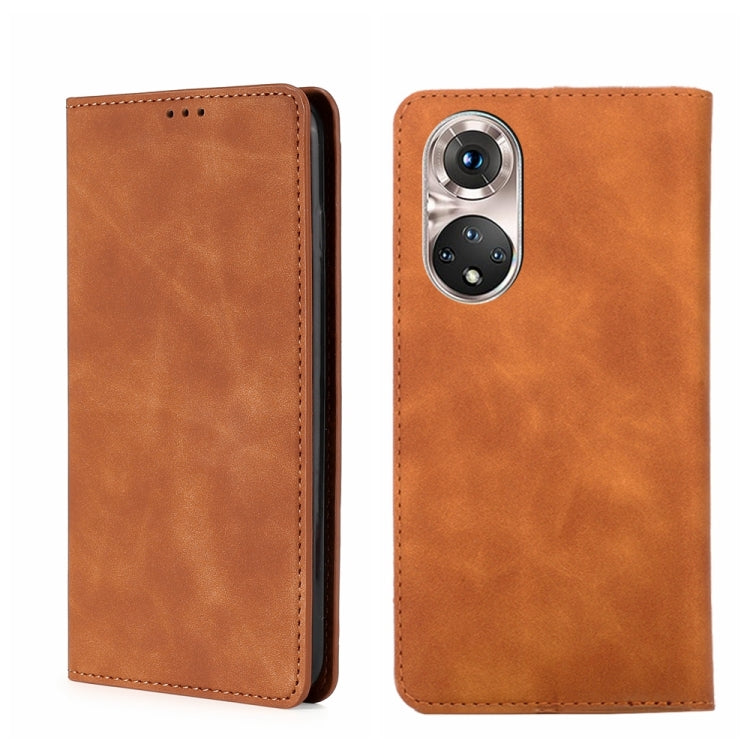 Skin Feel Magnetic Horizontal Flip Leather Phone Case