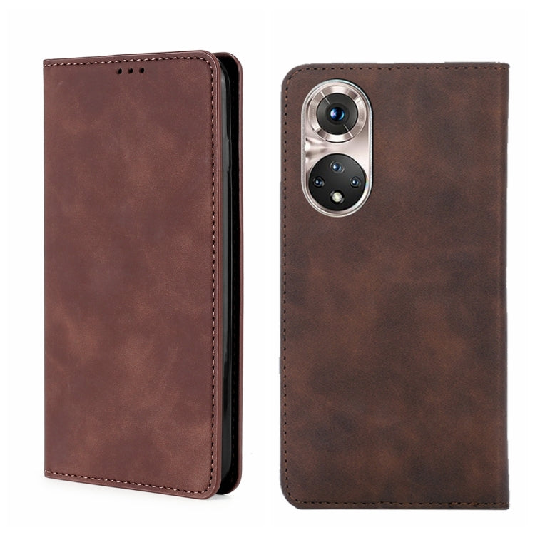 Skin Feel Magnetic Horizontal Flip Leather Phone Case