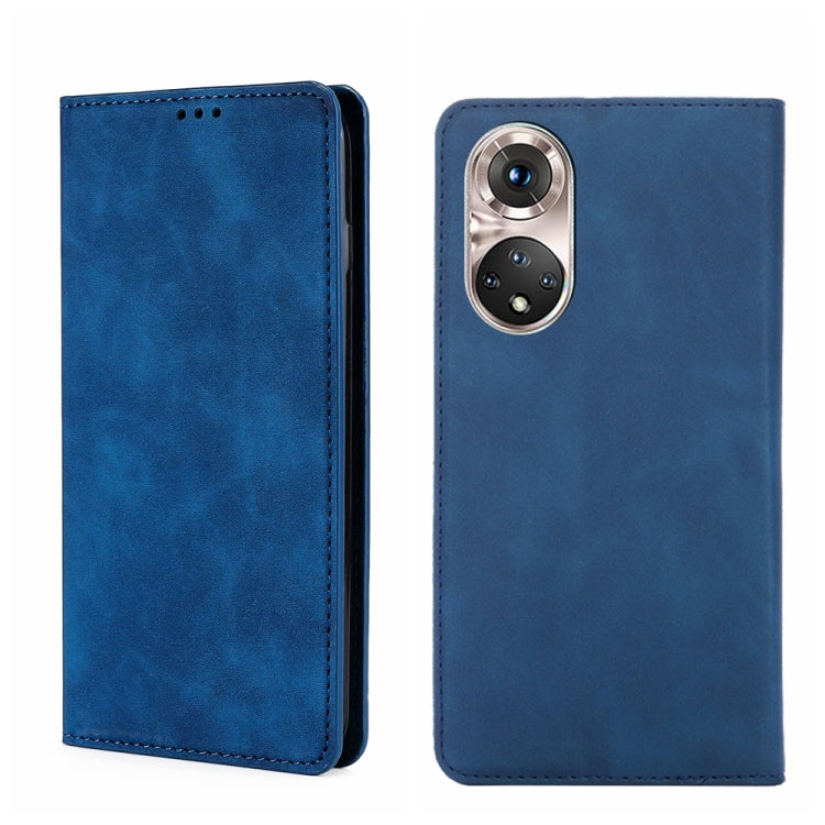Skin Feel Magnetic Horizontal Flip Leather Phone Case