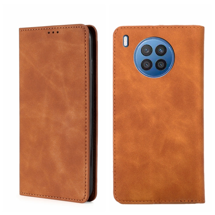 Skin Feel Magnetic Horizontal Flip Leather Phone Case