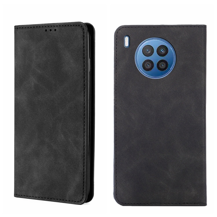 Skin Feel Magnetic Horizontal Flip Leather Phone Case