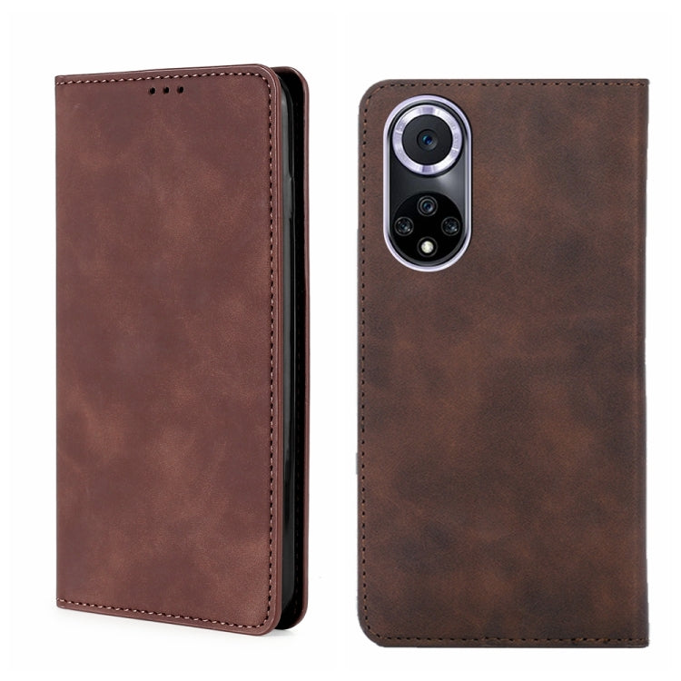Skin Feel Magnetic Horizontal Flip Leather Phone Case