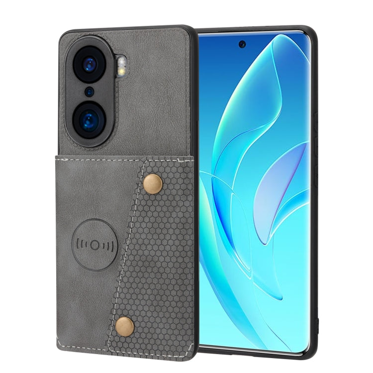 Double Buckle PU + TPU Shockproof Magnetic Phone Case