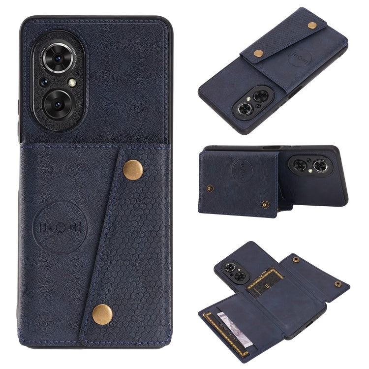 Double Buckle PU + TPU Shockproof Magnetic Phone Case