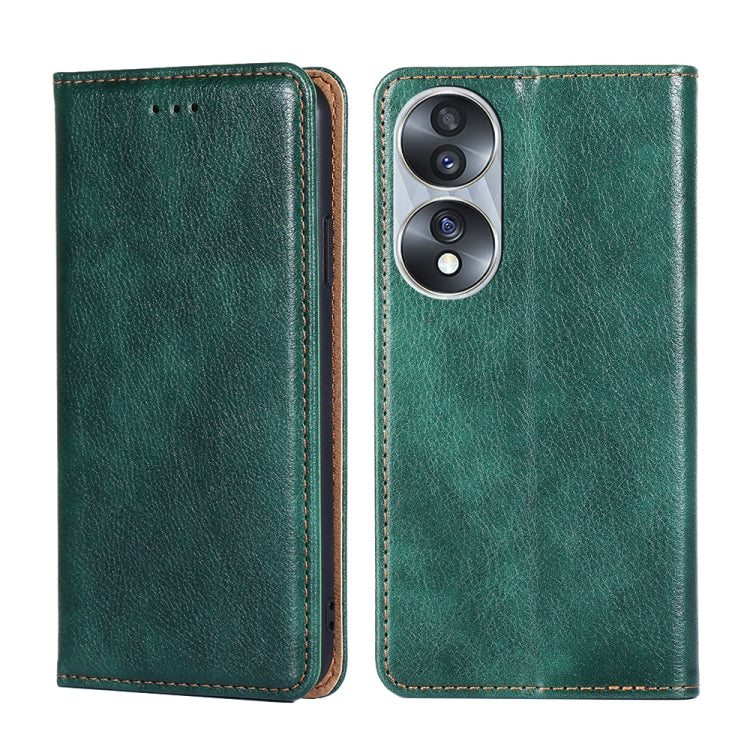 Gloss Oil Solid Color Magnetic Leather Phone Case