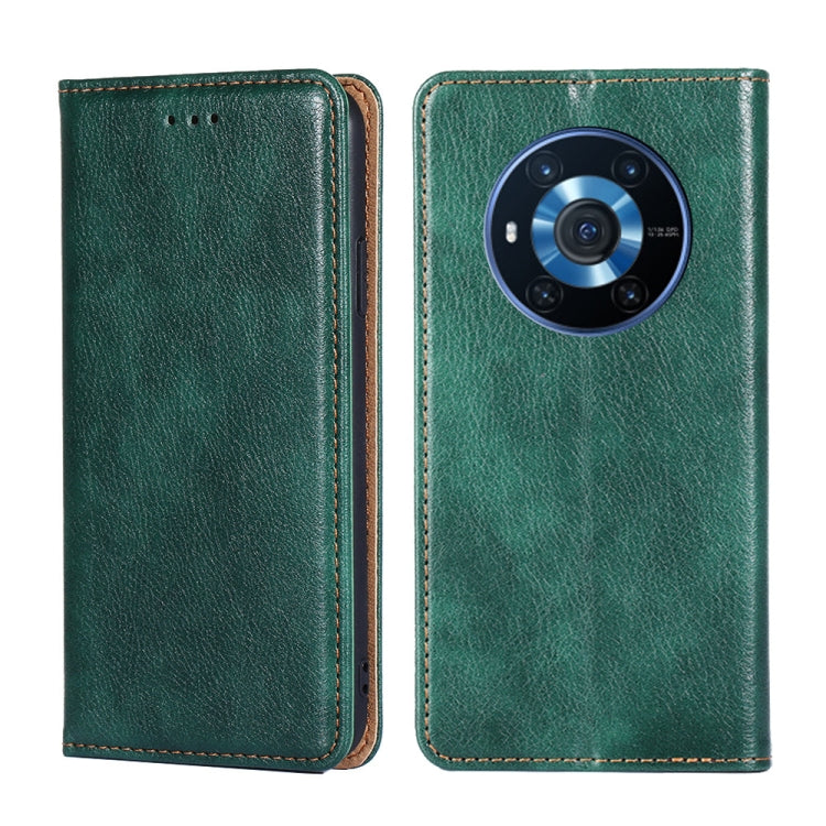 Gloss Oil Solid Color Magnetic Leather Phone Case