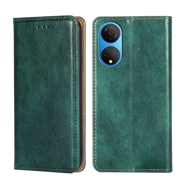 Gloss Oil Solid Color Magnetic Leather Phone Case