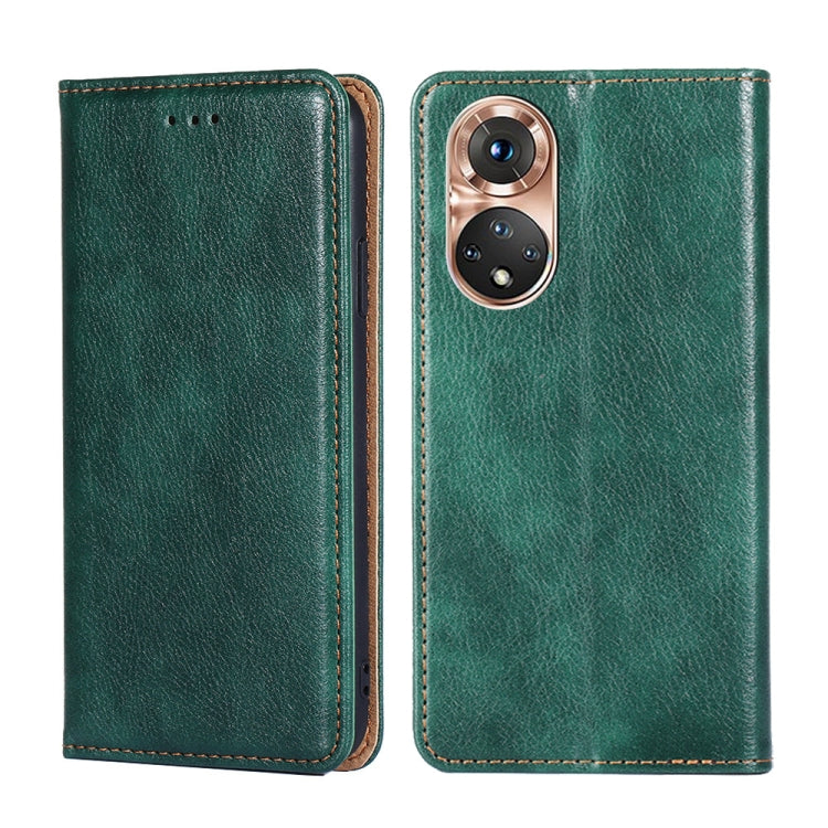Gloss Oil Solid Color Magnetic Leather Phone Case