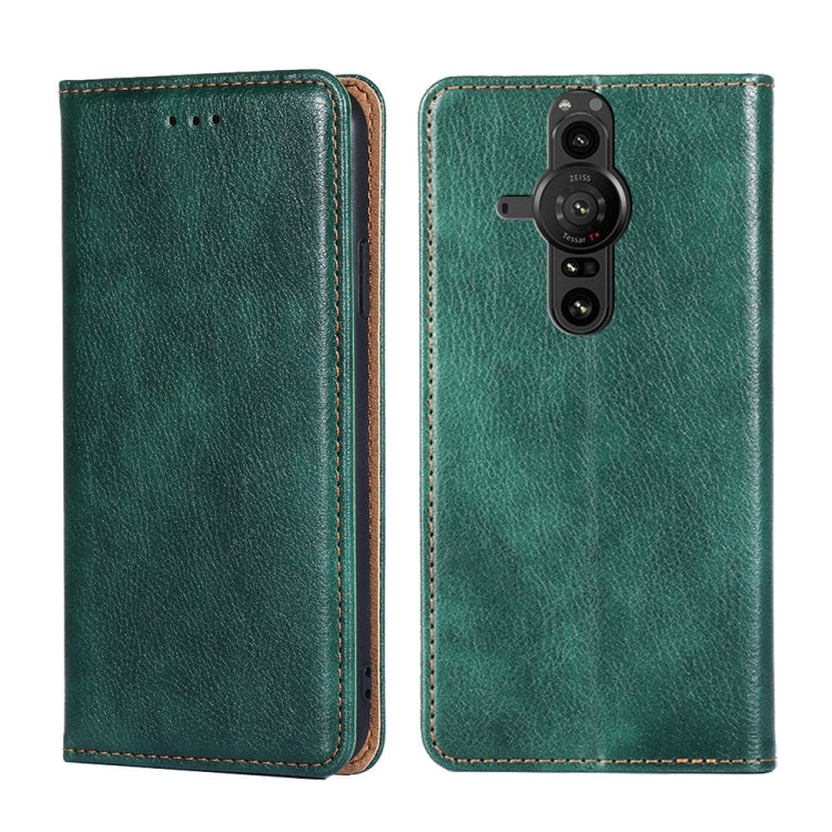 Gloss Oil Solid Color Magnetic Leather Phone Case