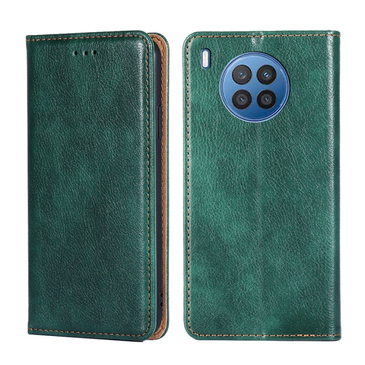 Gloss Oil Solid Color Magnetic Leather Phone Case