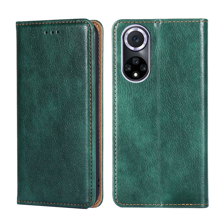 Gloss Oil Solid Color Magnetic Leather Phone Case