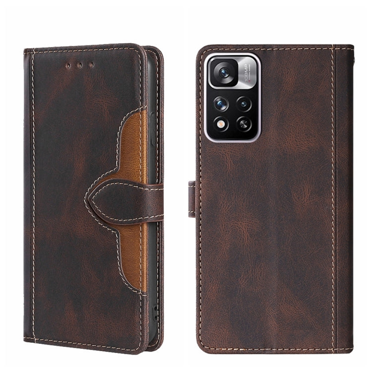 Skin Feel Magnetic Buckle Leather Phone Case