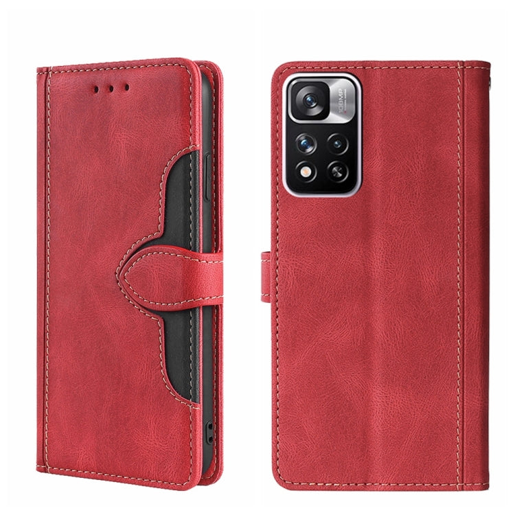 Skin Feel Magnetic Buckle Leather Phone Case