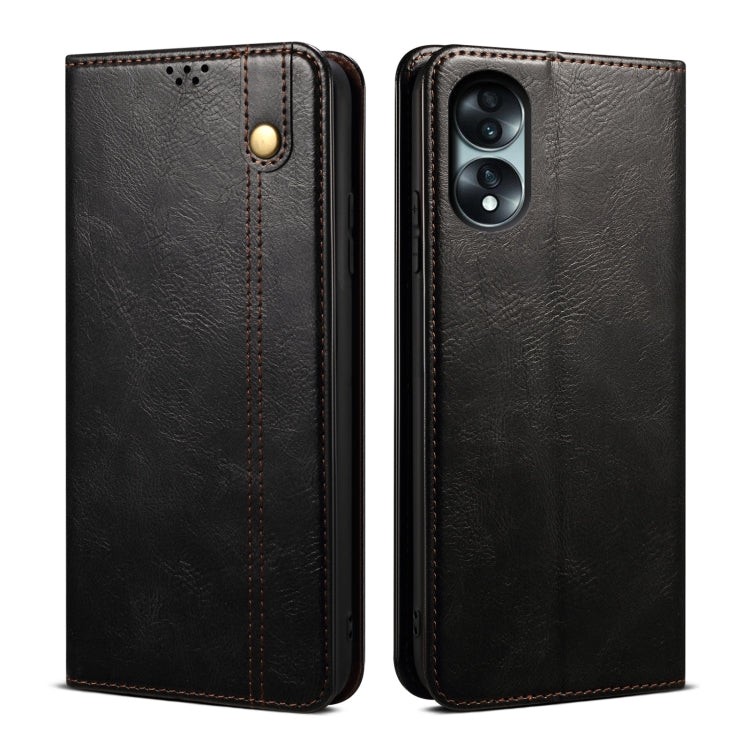 Oil Wax Crazy Horse Texture Leather Phone Case