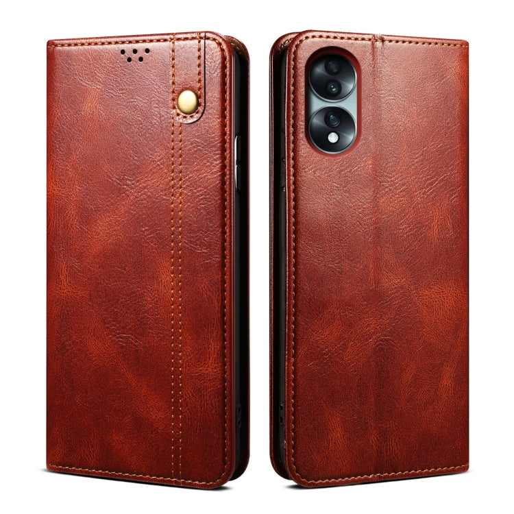 Oil Wax Crazy Horse Texture Leather Phone Case