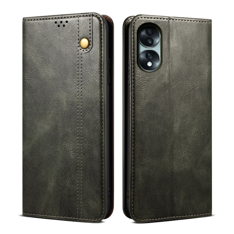Oil Wax Crazy Horse Texture Leather Phone Case