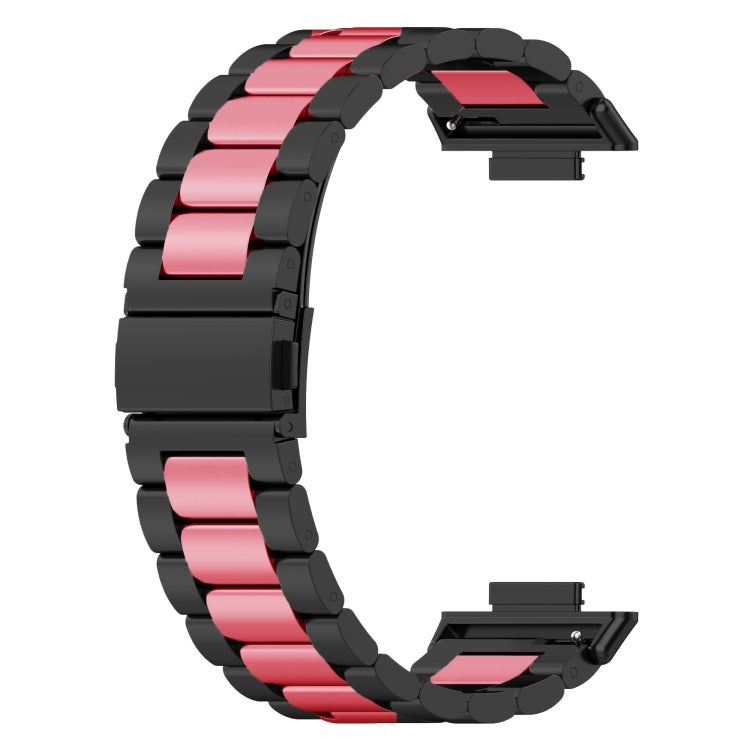 For Huawei Watch Fit 2 Three-bead Metal Stainless Steel Watch Band