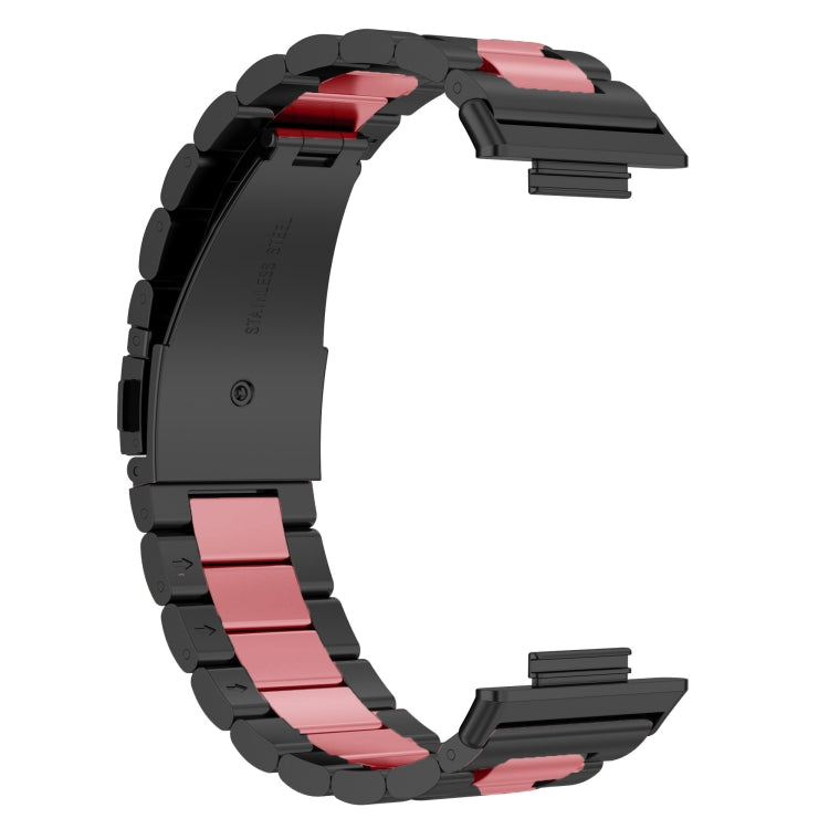 For Huawei Watch Fit 2 Three-bead Metal Stainless Steel Watch Band