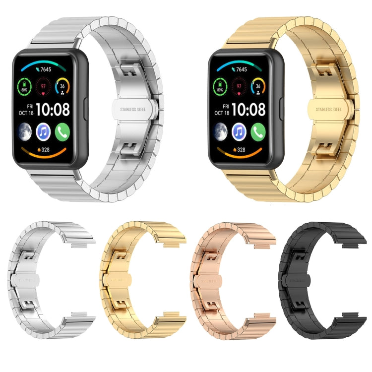 For Huawei Watch Fit 2 One-bead Metal Stainless Steel Watch Band