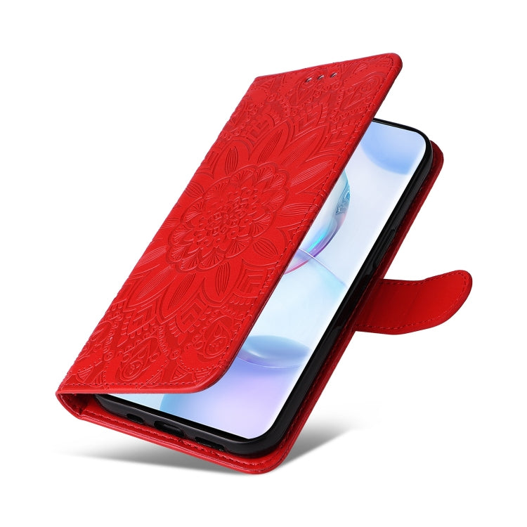 Embossed Sunflower Leather Phone Case