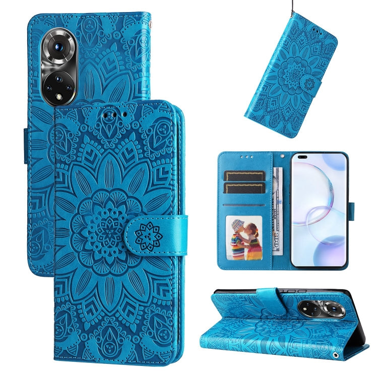 Embossed Sunflower Leather Phone Case