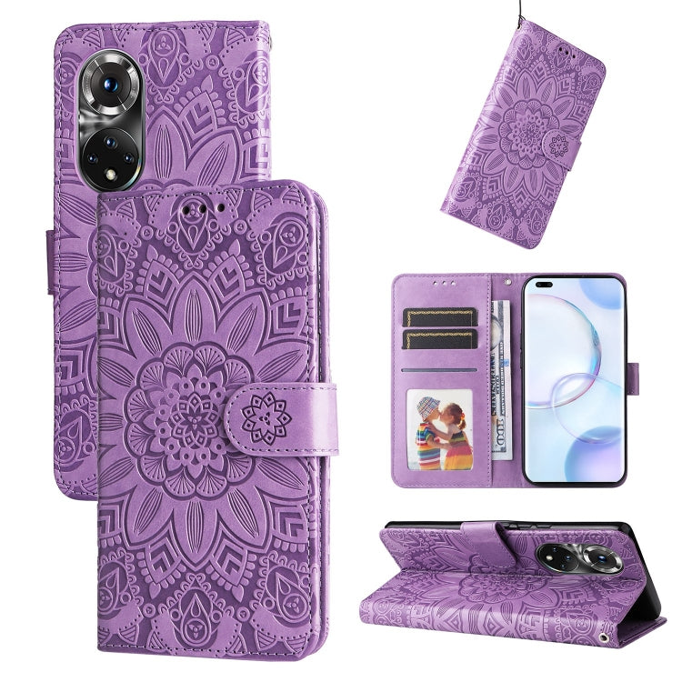 Embossed Sunflower Leather Phone Case