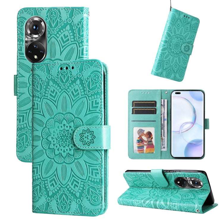 Embossed Sunflower Leather Phone Case