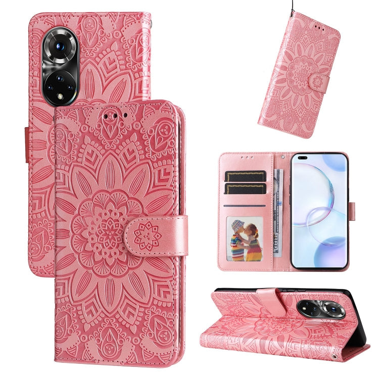 Embossed Sunflower Leather Phone Case