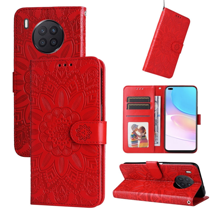 Embossed Sunflower Leather Phone Case