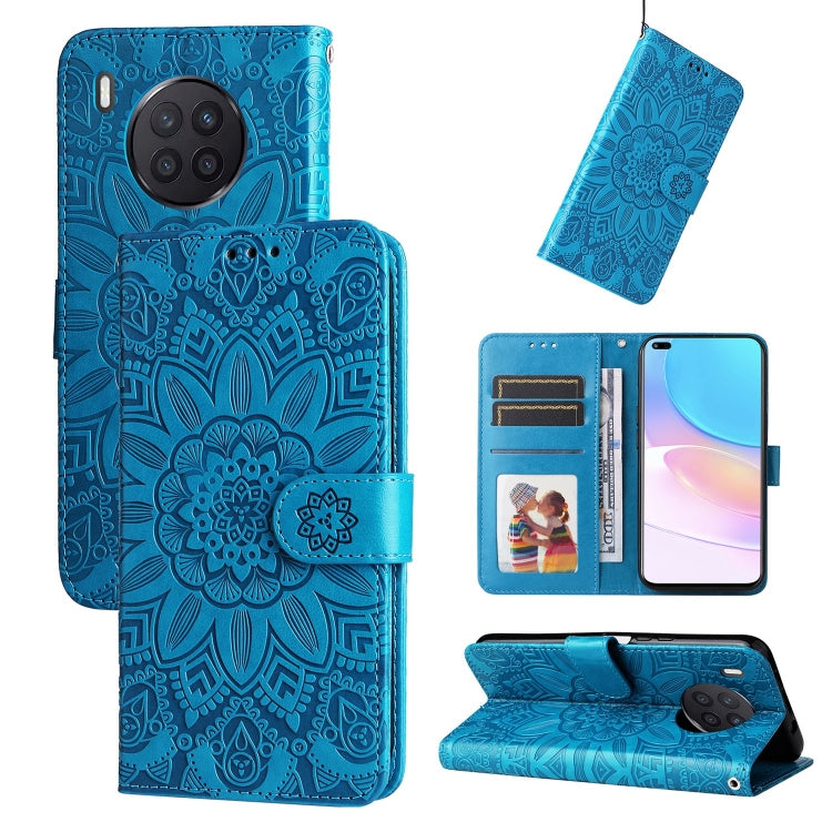 Embossed Sunflower Leather Phone Case