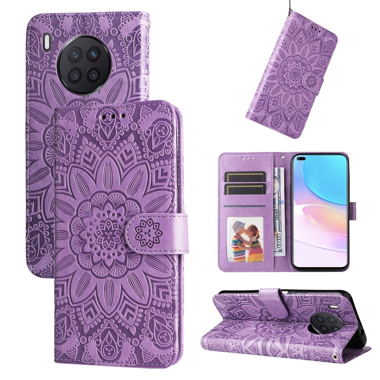 Embossed Sunflower Leather Phone Case