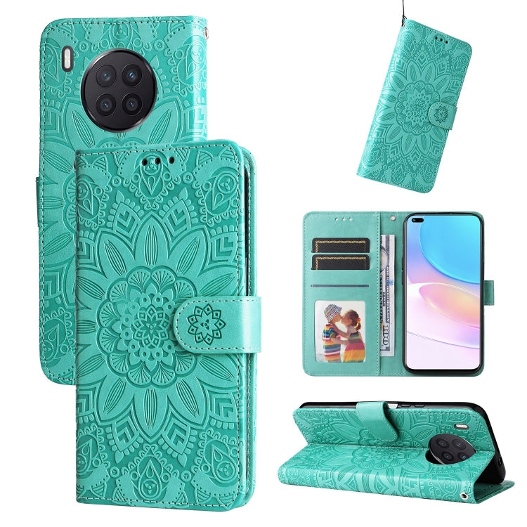 Embossed Sunflower Leather Phone Case