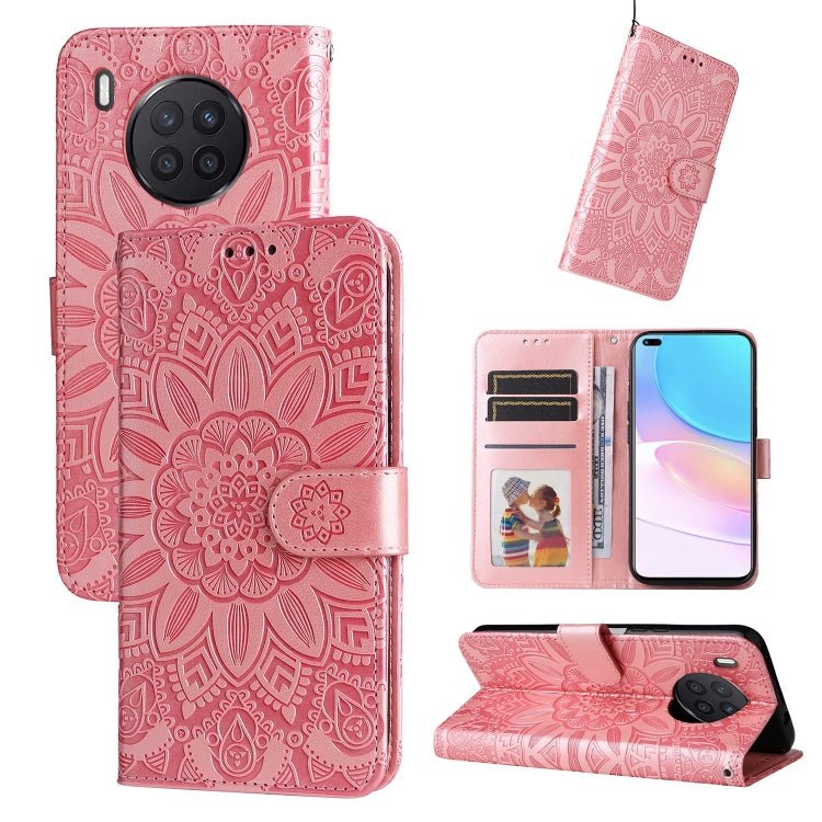 Embossed Sunflower Leather Phone Case