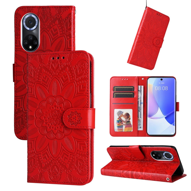 Embossed Sunflower Leather Phone Case