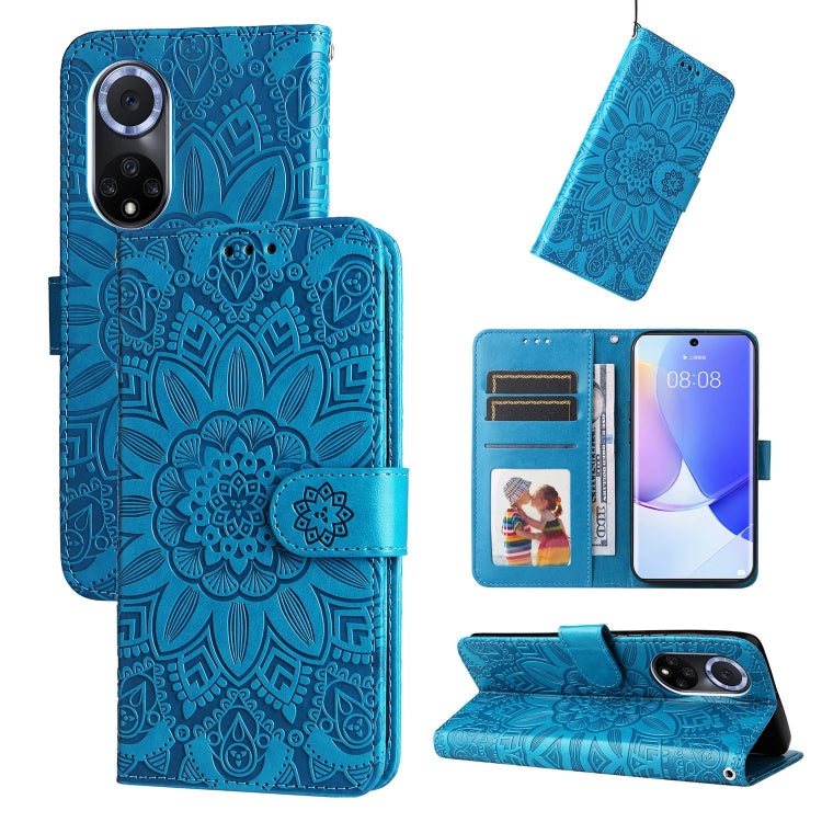 Embossed Sunflower Leather Phone Case