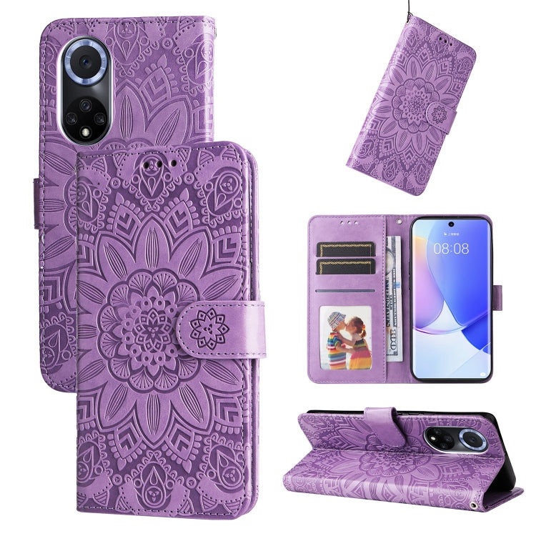 Embossed Sunflower Leather Phone Case