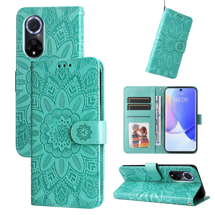 Embossed Sunflower Leather Phone Case