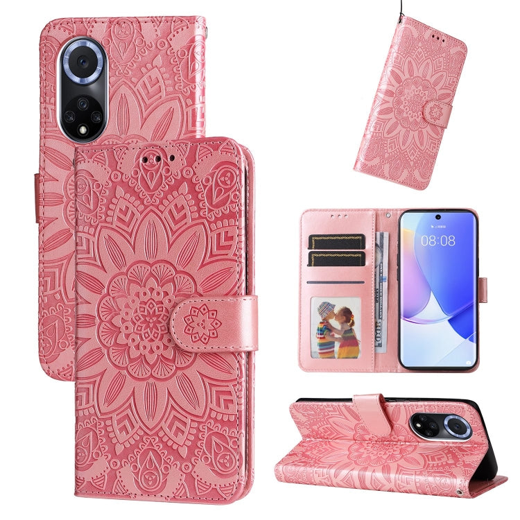 Embossed Sunflower Leather Phone Case