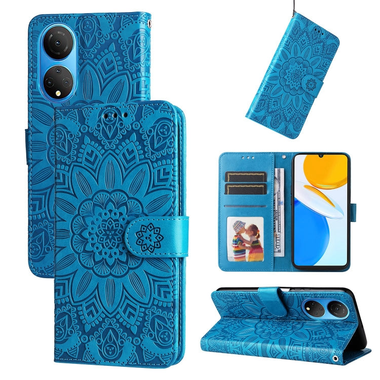 Embossed Sunflower Leather Phone Case