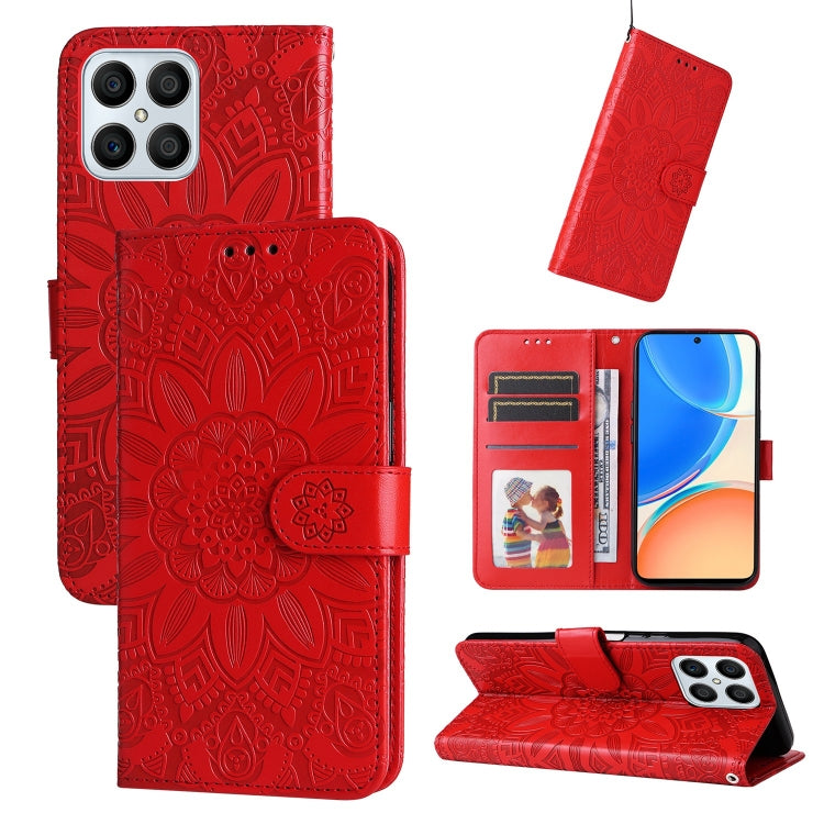 Embossed Sunflower Leather Phone Case
