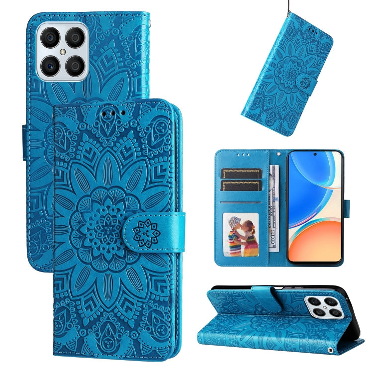 Embossed Sunflower Leather Phone Case