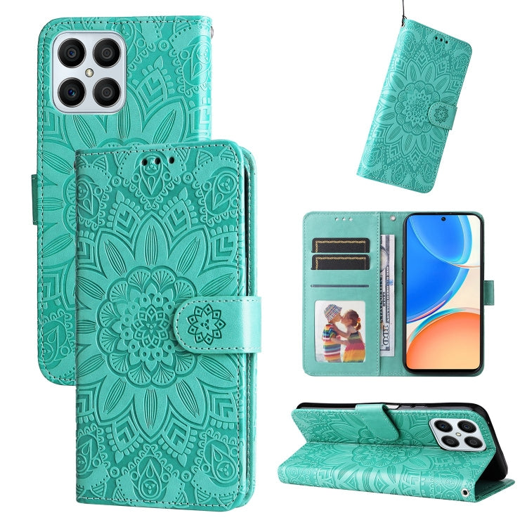 Embossed Sunflower Leather Phone Case