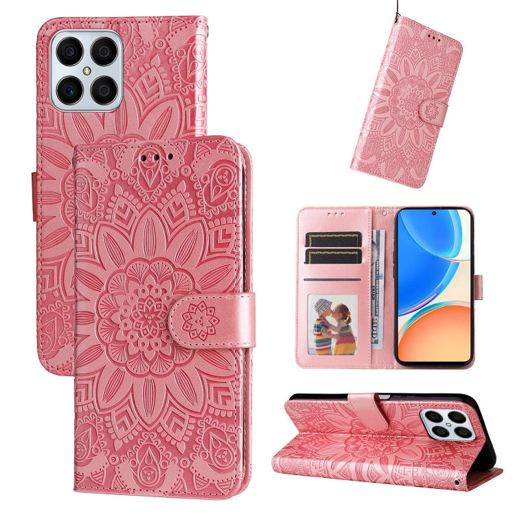 Embossed Sunflower Leather Phone Case