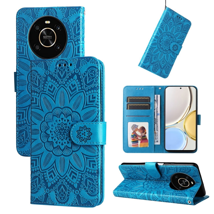 Embossed Sunflower Leather Phone Case