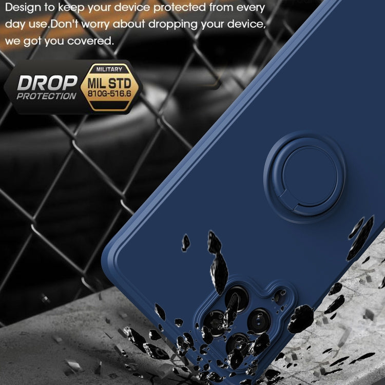 Ring Kickstand Silicone Phone Case