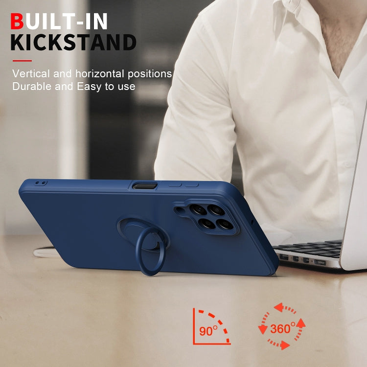 Ring Kickstand Silicone Phone Case