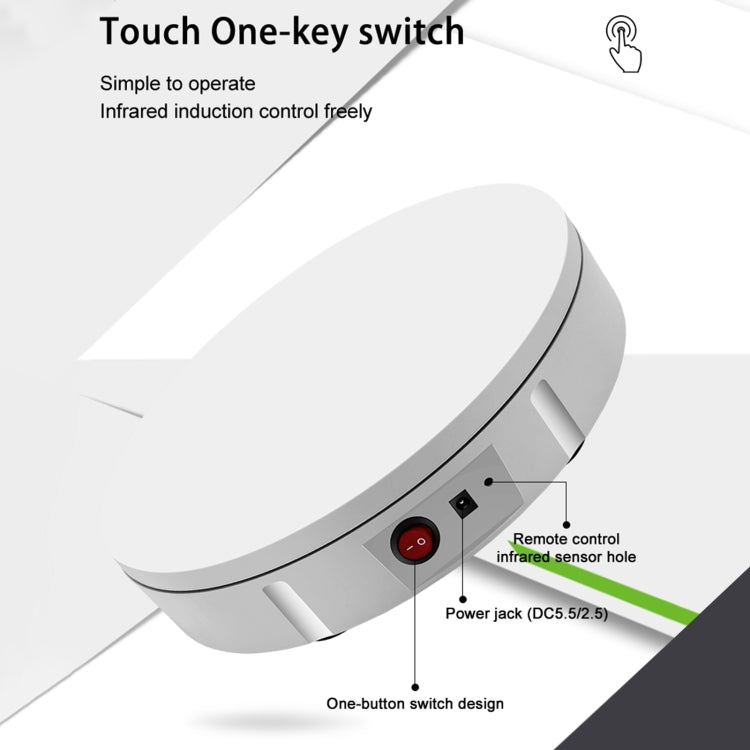 30cm Charging Rotating Display Stand Video Shooting Turntable, Load: 50kg
