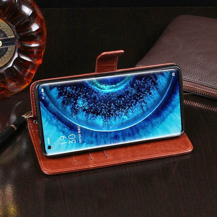 idewei Crazy Horse Texture Horizontal Flip Leather Case with Holder & Card Slots & Wallet