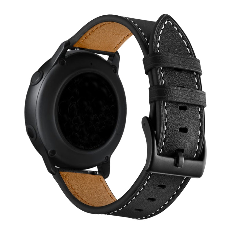 20mmFirst Layer Leather Sewing Thread Watch Band