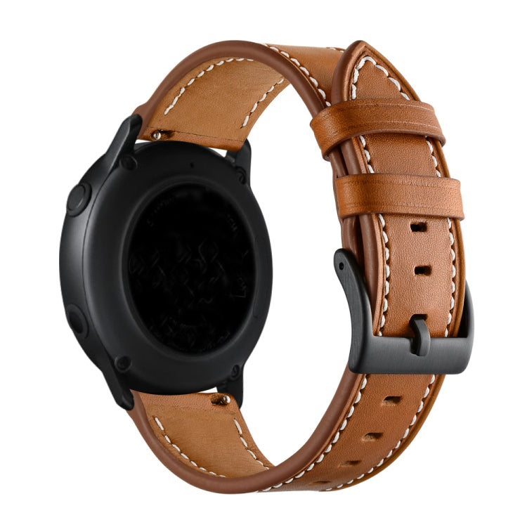 20mmFirst Layer Leather Sewing Thread Watch Band